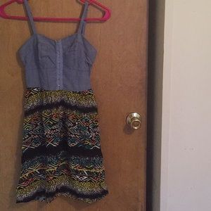 Patterned mini dress